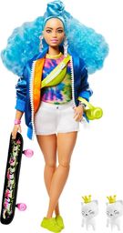 Lalka Barbie Barbie Extra Moda - Niebieskie kręcone włosy (GRN27/GRN30)