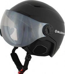 Blizzard Kask z przyłbicą szybą BLIZZARD Double Visor ski Black Matt Smoke Lens 2020