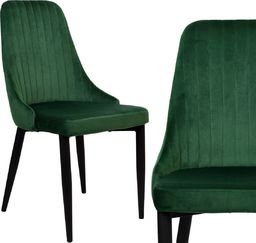  Krzesło aksamitne Lorient Velvet Ciemno-Zielony