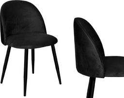  Krzesło aksamitne K-SOUL VELVET czarne