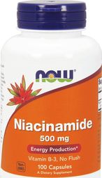  NOW Foods NOW Foods - Niacynamid (B-3), 500 mg, 100 kapsułek