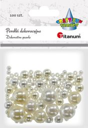  Titanum Perełki TITANUM biały perłowy mix 100szt. Titanum