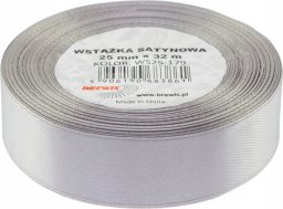 BREWIS Wstążka satynowa 25mm/32mm kolor 179 popielaty Brewis