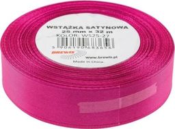 BREWIS Wstążka satynowa 25mm/32mm kolor 27 fuksja Brewis