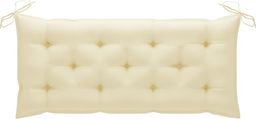  vidaXL Poduszka na ławkę ogrodową, biała, 120x50x7 cm, tkanina