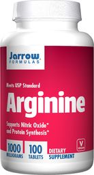  JARROW FORMULAS Jarrow Formulas - Arginina, 1000mg, 100 tabletek
