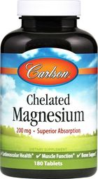 Carlson Labs Carlson Labs - Magnez Chelatowany, 200mg, 180 tabletek