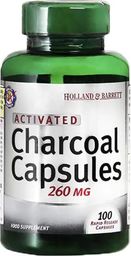 Holland & Barrett Holland & Barrett - Węgiel Aktywny, 260mg, 100 kapsułek