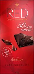 CHOCOLETTE CONFECTIONARY Czekolada ciemna 50% mniej kalorii Bez Cukru 100 g - RED Chocolette