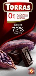  Torras Czekolada gorzka 72% kakao Bez Cukru 75 g - Torras
