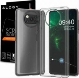  4kom.pl Etui obudowa case do Xiaomi Poco X3 NFC silikonowe przezroczyste + Szkło Alogy