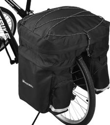  Wozinsky Pojemna torba rowerowa 60 L na bagażnik czarny Wozinsky WBB13BK Uniwersalny