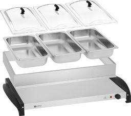 Royal Catering Podgrzewacz do potraw na 3 pojemniki elektryczny 400W Royal Catering Podgrzewacz do potraw na 3 pojemniki elektryczny 400W Royal Catering