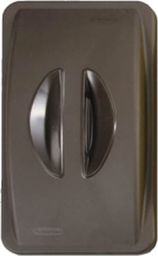 Kosz na śmieci Rubbermaid Pokrywa do pojemnika SLIM JIM brązowa Pokrywa do pojemnika SLIM JIM brązowa