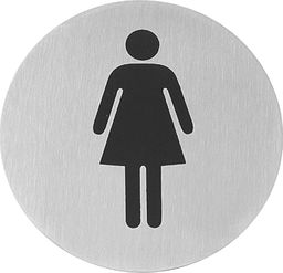 Hendi Tabliczka informacyjna samoprzylepna na drzwi WC WOMEN stal nierdzewna śr. 75mm - Hendi 663615 Tabliczka informacyjna samoprzylepna na drzwi WC WOMEN stal nierdzewna śr. 75mm - Hendi 663615