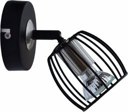 Kinkiet Candellux ZONK LAMPA KINKIET 1X3W LED GU10 CZARNY MATOWY + SATYNA NIKIEL (91-54319) Candellux