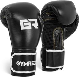Gymrex Rękawice bokserskie treningowe 12 oz czarne Rękawice bokserskie treningowe 12 oz czarne
