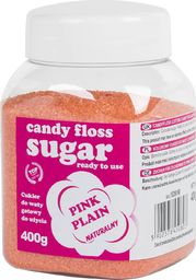 GSG24 Kolorowy cukier do waty cukrowej różowy naturalny smak waty cukrowej 400g Kolorowy cukier do waty cukrowej różowy naturalny smak waty cukrowej 400g