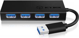 HUB USB Icy Box 4x USB-A 3.0 (IB-AC6104-B)