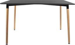 Mufart Prostokątny stół TRE do kuchni, jadalni, salonu 120cm x 80cm - Czarny