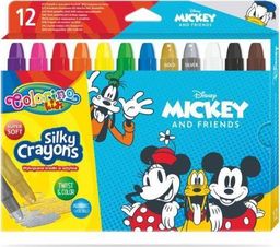  Patio Kredki 12 kolorów świecowe żelowe wykręcane w sztyfcie Mickey i Przyjaciele Colorino Kids 89946