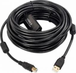 Kabel USB MicroConnect USB-A - USB-B 15 m Czarny (USBAB15B-ACTIVE)