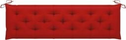  vidaXL Poduszka na ławkę ogrodową, czerwona, 180x50x7 cm, tkanina