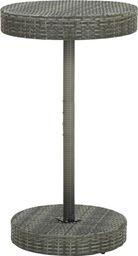  vidaXL Stolik ogrodowy, szary, 60,5x106 cm, polirattan (45857)