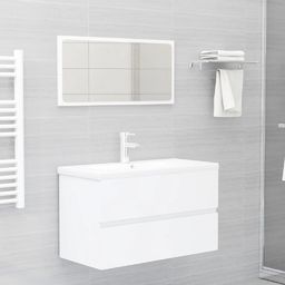  vidaXL 2-częściowy zestaw mebli łazienkowych, biały, płyta wiórowa