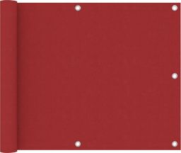  vidaXL Parawan balkonowy, czerwony, 75x300 cm, tkanina Oxford