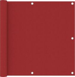  vidaXL Parawan balkonowy, czerwony, 90x500 cm, tkanina Oxford