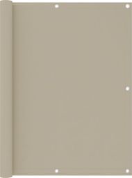  vidaXL Parawan balkonowy, beżowy, 120x500 cm, tkanina Oxford