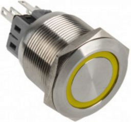 DimasTech Przycisk LED 25mm Żółty (PD066)