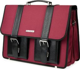  Beltimore Beltimore luksusowa męska aktówka teczka torba duża na laptopa bordowa I36
