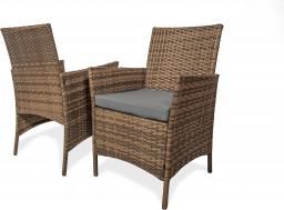 Just Relax Zestaw mebli ogrodowych rattanowych metalowa konstrukcja Classic Style Jasny