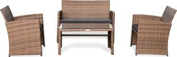 Just Relax Zestaw mebli ogrodowych rattanowych metalowa konstrukcja Comfort Style