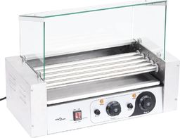 vidaXL Grill 5-rolkowy do hot dogów ze szklaną pokrywą, 1000 W