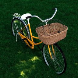  vidaXL Kosz rowerowy z pokrywą, na kierownicę, 50x45x35 cm, naturalny