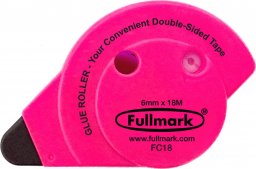  Fullmark  Klej w taśmie permanentny, fluorescencyjny różowy, 6mm x 18m, Fullmark