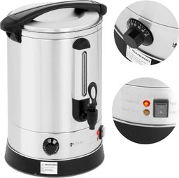 Royal Catering Warnik podgrzewacz do wody grzańca podwójne ścianki stalowy 14.5L 2500 W Warnik podgrzewacz do wody grzańca podwójne ścianki stalowy 14.5L 2500 W
