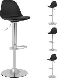  Fromm & Starck Hoker stołek krzesło barowe obrotowe tapicerowane 4 szt. czarne Hoker stołek krzesło barowe obrotowe tapicerowane 4 szt. czarne