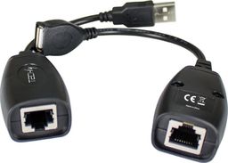 Adapter USB Techly Czarny  (IUSB-EXTENDTY5)