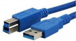 Kabel USB MediaRange USB-A - USB-B 1.8 m Niebieski (MRCS144)