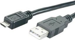 Kabel USB MediaRange USB-A - microUSB 1.2 m Czarny (MRCS138)