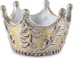  Art-Pol Osłonka ceramiczna srebrna korona H: 12 cm