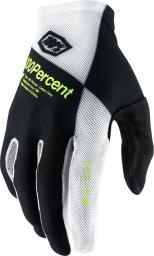  100% Rękawiczki 100% CELIUM Glove black white fluo yellow roz. M (długość dłoni 187-193 mm) (NEW)