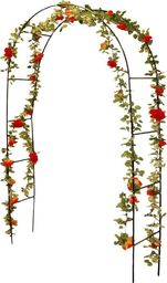  Orion Pergola ogrodowa łukowa drabinka metalowa na kwiaty róże pnącza 140x240 cm