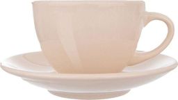  Orion Filiżanka ceramiczna ze spodkiem 220 ml KREMOWA do kawy () - 55534-uniw