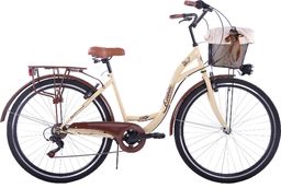  Kozbike City rower 28 7s kremowo-brązowy
