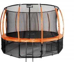 Trampolina ogrodowa Jumpi ogrodowa Maxy Comfort Plus z siatką wewnętrzną 16 FT 487 cm pomarańczowa